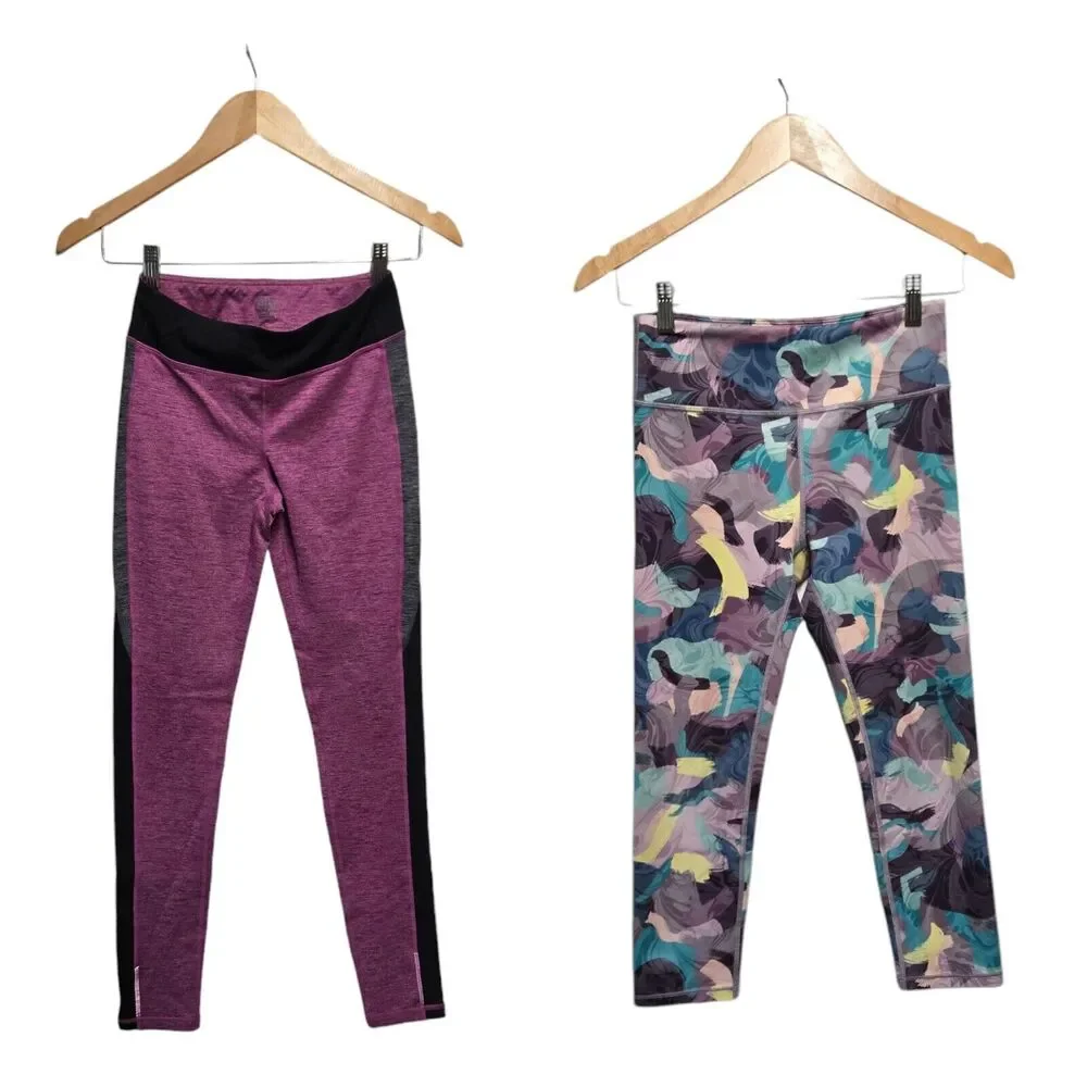 2 ATHLETA GIRL Leggings Full Length & Cropped Size 12‎
